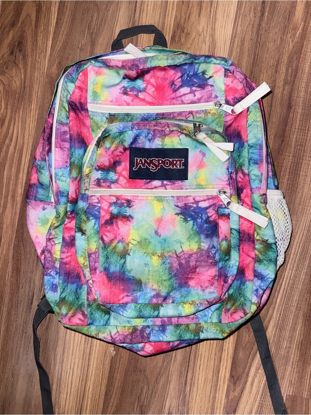 Jansport Tie-Dye Kids Backpack in Pink, Blue, Green
